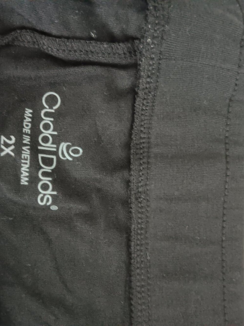Cuddl Duds Cottonwear+ Crochet Trim Straight Leg Pant, Black Sz 2X a694390 - Picture 4 of 4